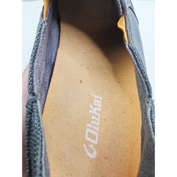 Olukai Nohea Mesh Mens Size 11 Brown Slip On Embroidered Logo Comfort Sneakers - Picture 7 of 14